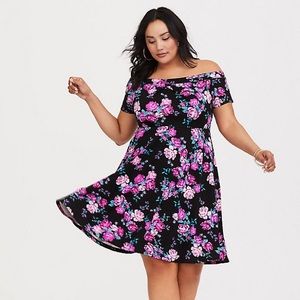Torrid Off The Shoulder Skater Dress
